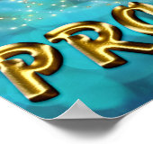 Prom Idea - voorstel voor goudkleurige goudkleurli Poster (Hoek)