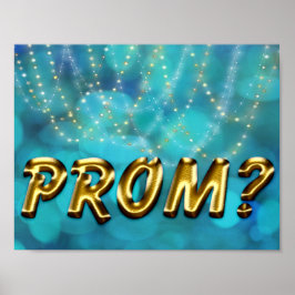 Prom Idea - voorstel voor goudkleurige goudkleurli Poster
