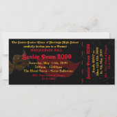 Prom Invitation Ticket Masquerade Style,chic,trend Kaart (Voorkant)