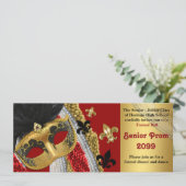 Prom Invitation Ticket style,Masquerade,chic,trend Kaart (Staand voorkant)