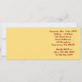 Prom Invitation Ticket style,Masquerade,chic,trend Kaart (Achterkant)