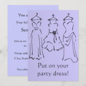 Prom Jurken Ontwerp aanpasbaar Kaart (Voorkant / Achterkant)