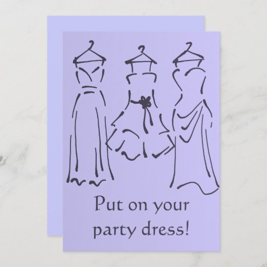 Prom Jurken Ontwerp aanpasbaar Kaart (Voorkant / Achterkant)