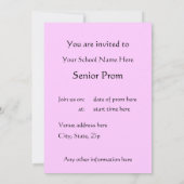 Prom-jurken Ontwerp aanpasbaar roze Kaart (Achterkant)