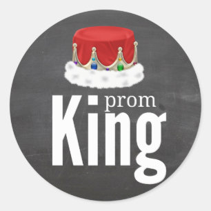 Prom King Ronde Sticker