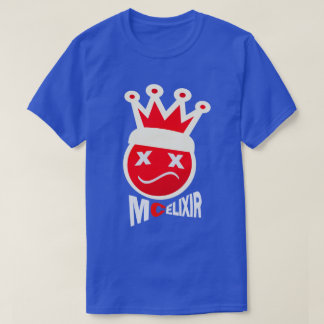 Prom King Signature Logo - Cream & Red op Blue T-shirt