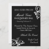 Prom Masquerade Invitation Kaart (Achterkant)