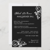 Prom Masquerade Invitation Kaart (Achterkant)