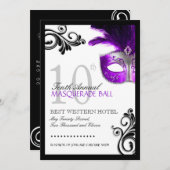 Prom Masquerade Invitation Kaart (Voorkant / Achterkant)