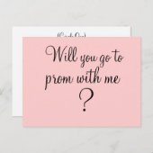 Prom met mij? ja/neen briefkaart (Voorkant / Achterkant)
