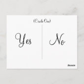 Prom met mij? ja/neen briefkaart (Achterkant)