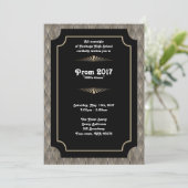 Prom met thema, zwart en goud, geweldige Gatsby Kaart (Staand voorkant)