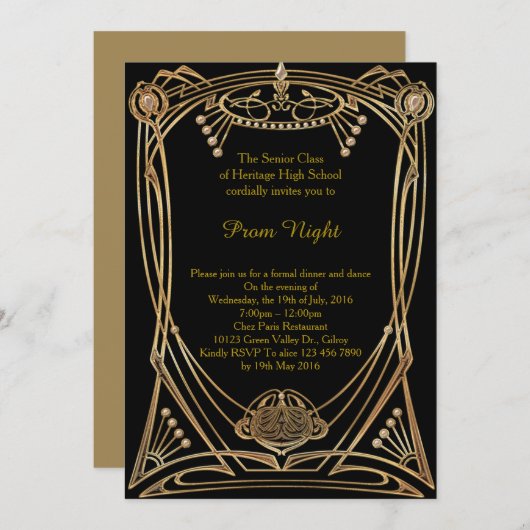 Prom Night, back gold Kaart (Voorkant / Achterkant)