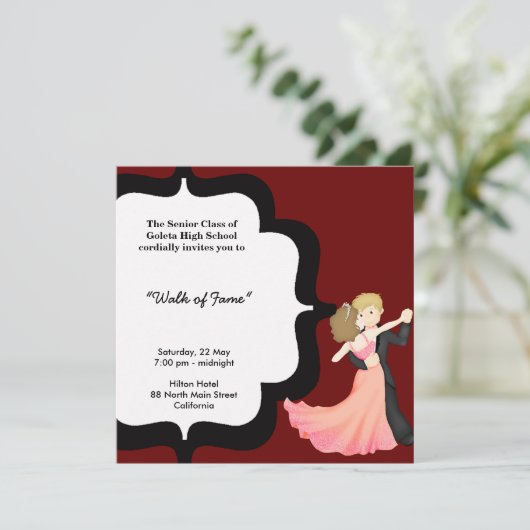 Prom Night Dance Kaart (Staand voorkant)