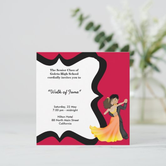 Prom Night Dance Kaart (Staand voorkant)