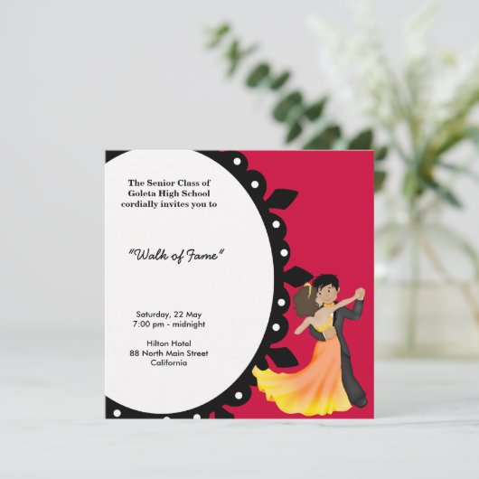 Prom Night Dance Kaart (Staand voorkant)