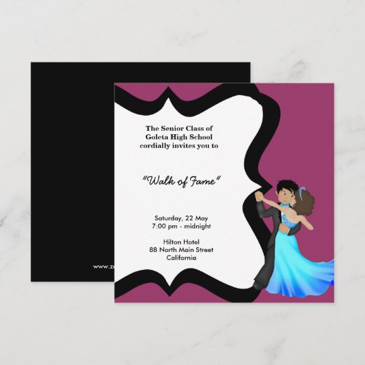 Prom Night Dance Kaart (Voorkant / Achterkant)