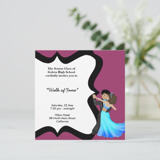 Prom Night Dance Kaart (Staand voorkant)