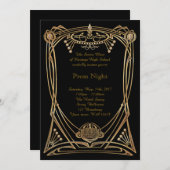 Prom Night elegant art-deco stijl Kaart (Voorkant / Achterkant)