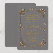 Prom Night Empire-stijl, gesmolten goud, grijs Kaart (Voorkant / Achterkant)