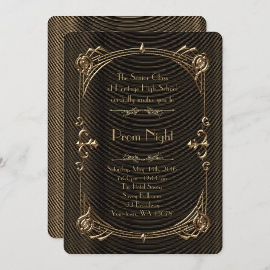 Prom Night Empire-stijl, gesmolten goud, zwart Kaart (Voorkant / Achterkant)