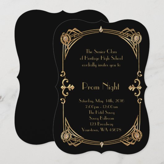 Prom Night Empire-stijl Kaart (Voorkant / Achterkant)