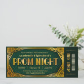 Prom Night - Gatsby Invitation Ticket Invitation Kaart (Staand voorkant)