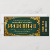 Prom Night - Gatsby Invitation Ticket Invitation Kaart (Voorkant)