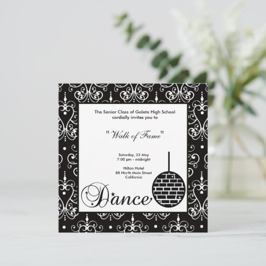 Prom Night Invitation Kaart (Staand voorkant)