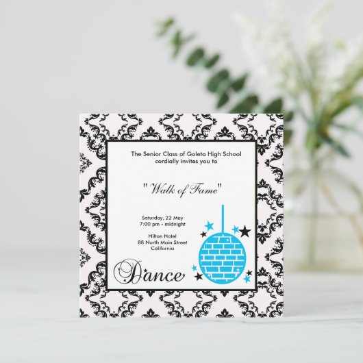 Prom Night Invitation Kaart (Staand voorkant)