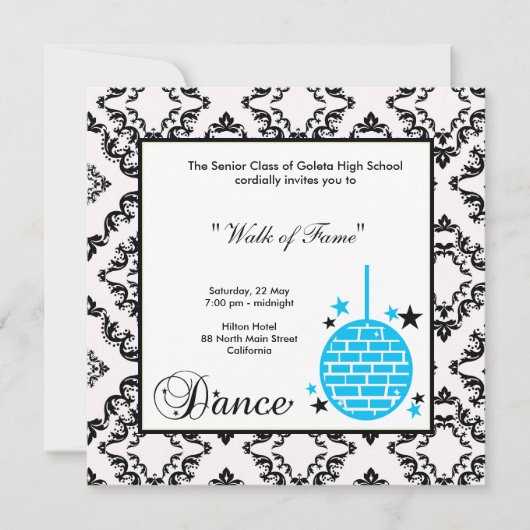 Prom Night Invitation Kaart (Voorkant)