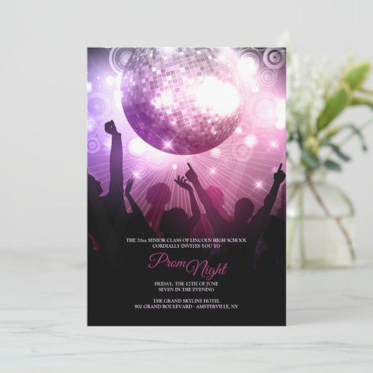 Prom Night Invitations Kaart (Staand voorkant)