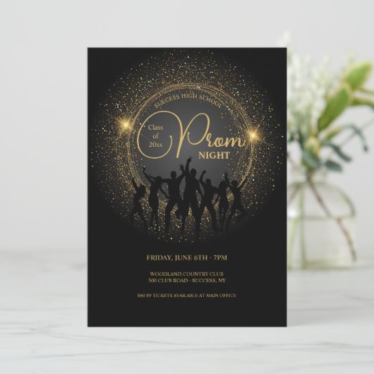 Prom Night Invitations Kaart (Staand voorkant)