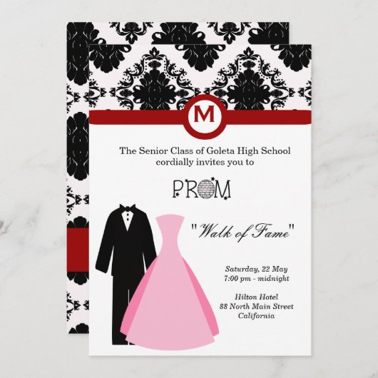 Prom Night Kaart (Voorkant / Achterkant)