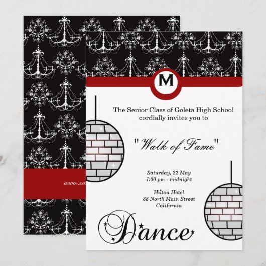 Prom Night Kaart (Voorkant / Achterkant)