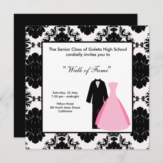 Prom Night Kaart (Voorkant / Achterkant)