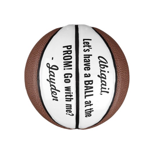 Prom- of HOCO-voorstel Cute Funny Promposal Idea Basketbal (Verticaal)