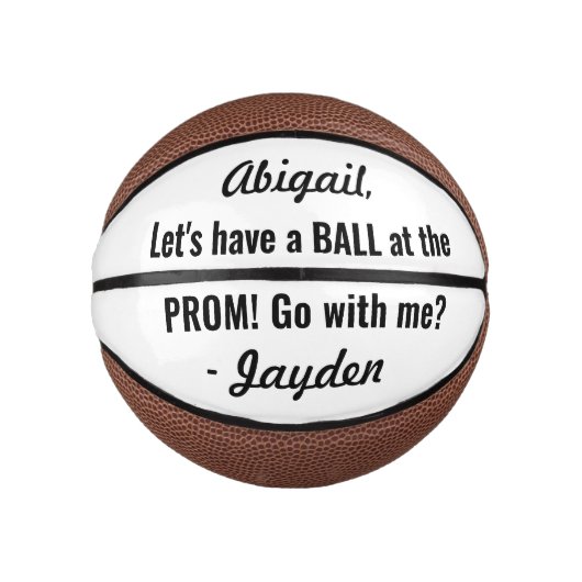 Prom- of HOCO-voorstel Cute Funny Promposal Idea Basketbal (Voorkant)