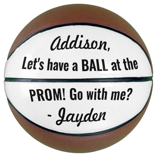 Prom- of HOCO-voorstel Cute Funny Promposal Idea Basketbal (Voorkant)