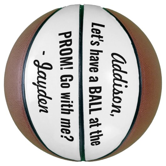 Prom- of HOCO-voorstel Cute Funny Promposal Idea Basketbal (Verticaal)