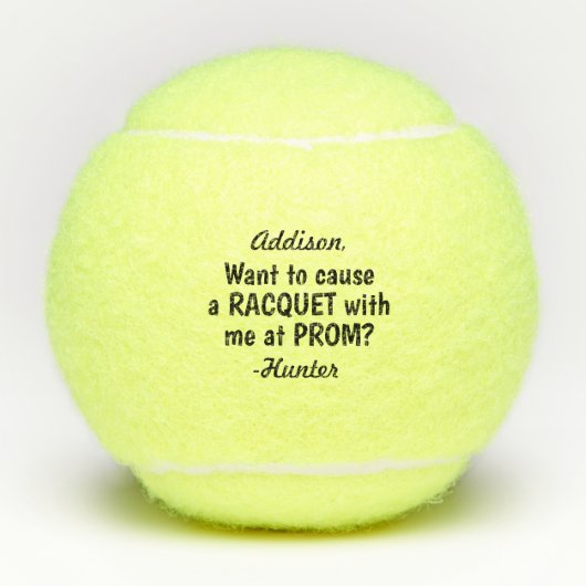 Prom- of HOCO-voorstel Cute Funny Promposal Idea Tennisballen (Voorkant)