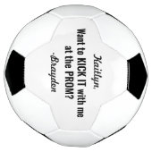Prom- of HOCO-voorstel Cute Funny Promposal Idea Voetbal (Gedraaid)