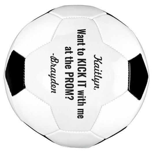 Prom- of HOCO-voorstel Cute Funny Promposal Idea Voetbal (Gedraaid)