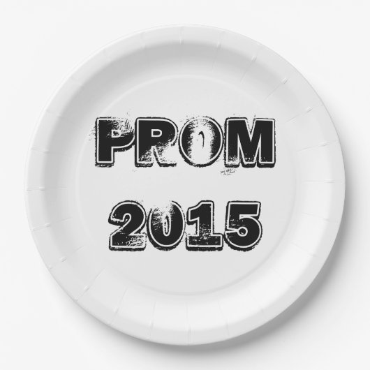 Prom papieren borden 2015 bordje (Voorkant)