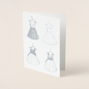 Prom Party Dress Retro 50s Mode Folie Kaarten