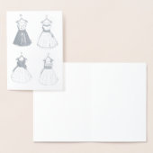  Prom Party Dress Retro  50s Mode Folie Kaarten (Display)