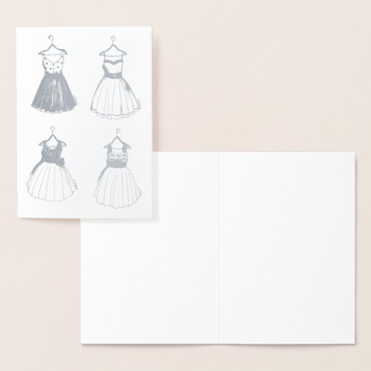  Prom Party Dress Retro  50s Mode Folie Kaarten (Display)