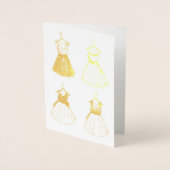  Prom Party jurken retro  stijl 50s Folie Kaarten (Voorkant)