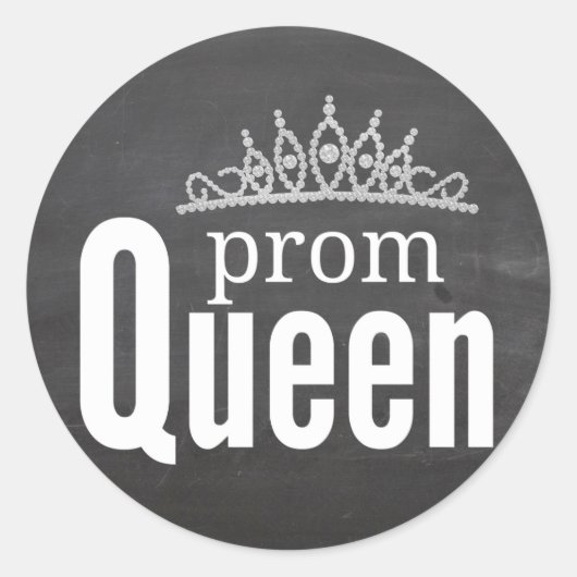 Prom Queen Ronde Sticker (Voorkant)