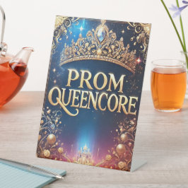 Prom Queencore Invitation: een prachtig koninklijk Reclamebord Met Voetstuk